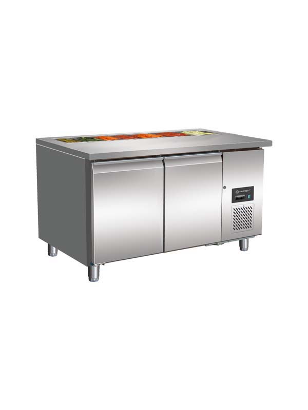 Two Door Prep Counter (GN 2100 Coldpan) Ventilated Cooling