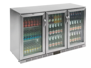 330 Ltr Three Door Stainless Steel Back Bar (BB-301Dlx SS)