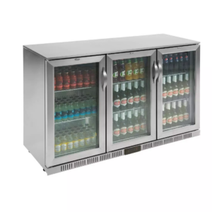 330 Ltr Three Door Stainless Steel Back Bar (BB-301Dlx SS)