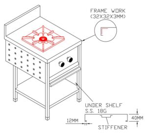 Single Burner Stock Pot Gas Range