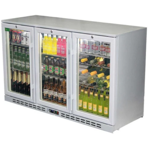 335 Ltr Three Door Stainless Steel Back Bar (EBB-3D-SS)